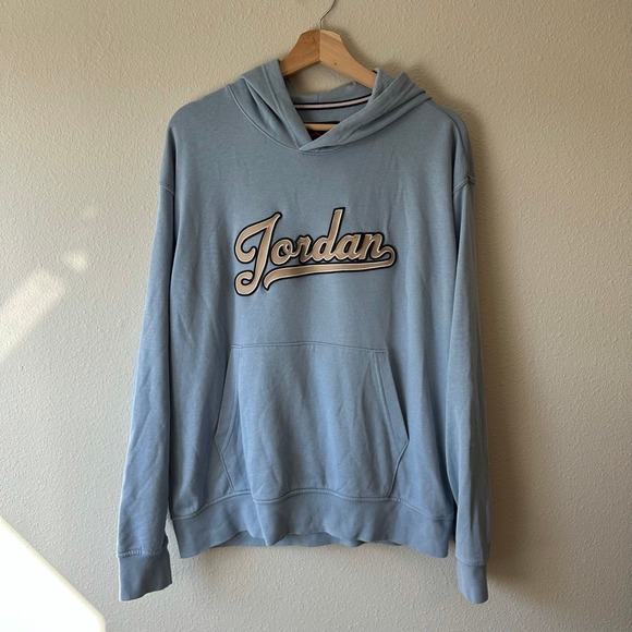 Jordan Other - Nike Air Jordan MVP Hoodie Blue‎ Script Logo Pullover Medium